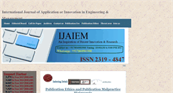 Desktop Screenshot of ijaiem.org